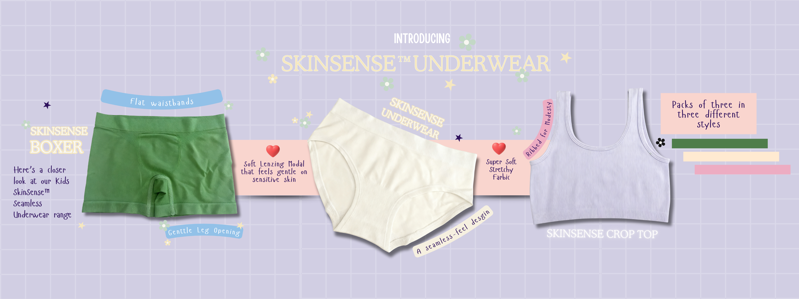Barely There, Fully Comforting: Introducing the SkinSense™ Seamless Underwear Collection for Kids