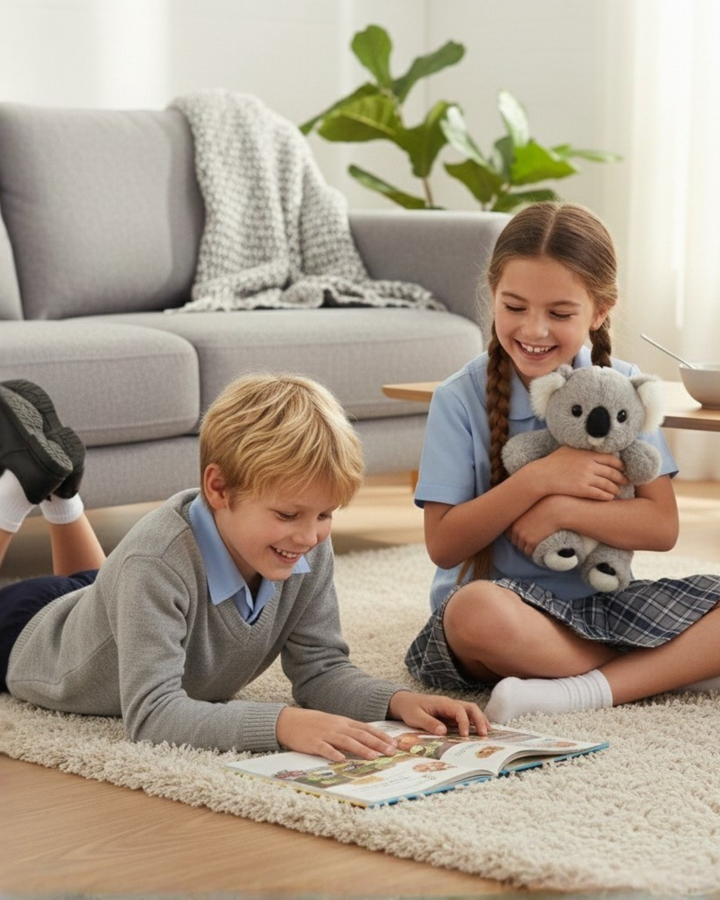 Girl and Boy wearing sensory socks part of Sensory Clothing collection of from Comfort on the Spectrum