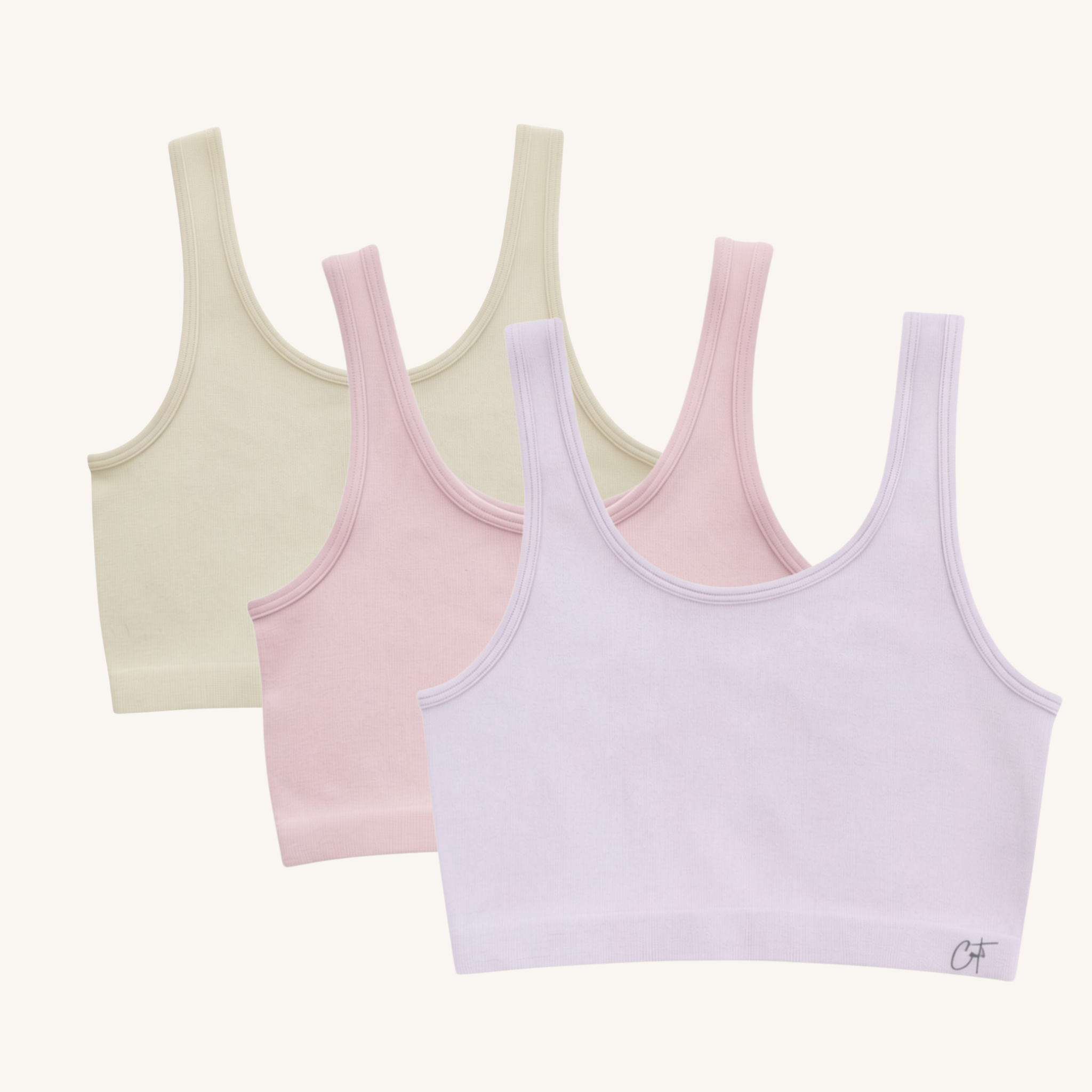 Kids SkinSense™ Seamless Crop Top - Pastel