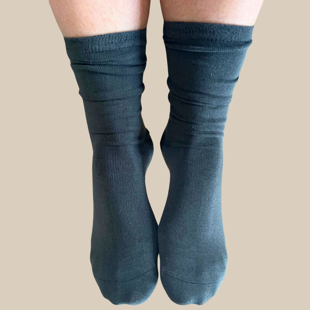 Product image of Seamless Socks, Grey Soothe Step Sensory Socks for Adults from Comfort on the Spectrum.