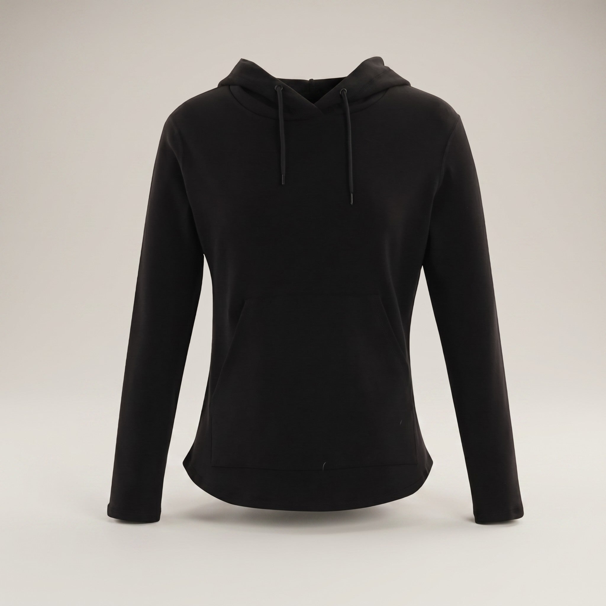 Comfort on the Spectrum black sensory-friendly bamboo-cotton blend hoodie with drawstring hood and pouch pocket.