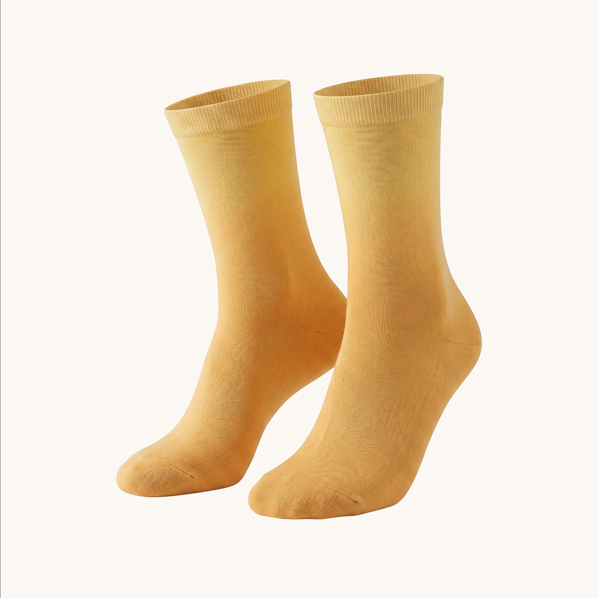 Comfort on the Spectrum Kids Sweet Step Sensory Socks - Tropical Twist. Yellow bamboo blend quarter-length socks with seamless toe.