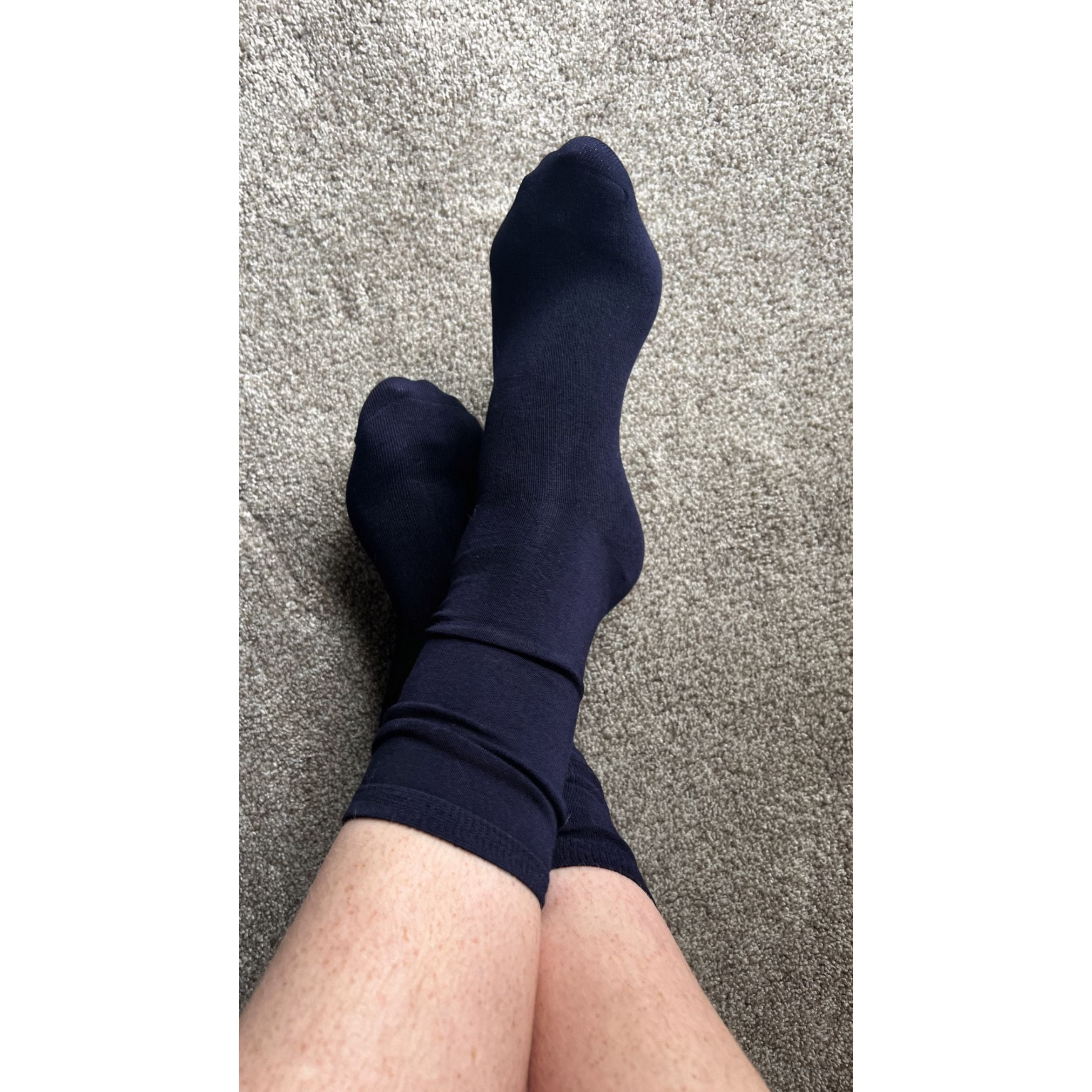 Adult Classic Soothe Step™ Sensory Socks - Navy