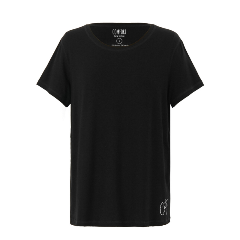 Product photo of adult midnight tshirt - the bamboo t shirt from Comfort on the Spectrum.