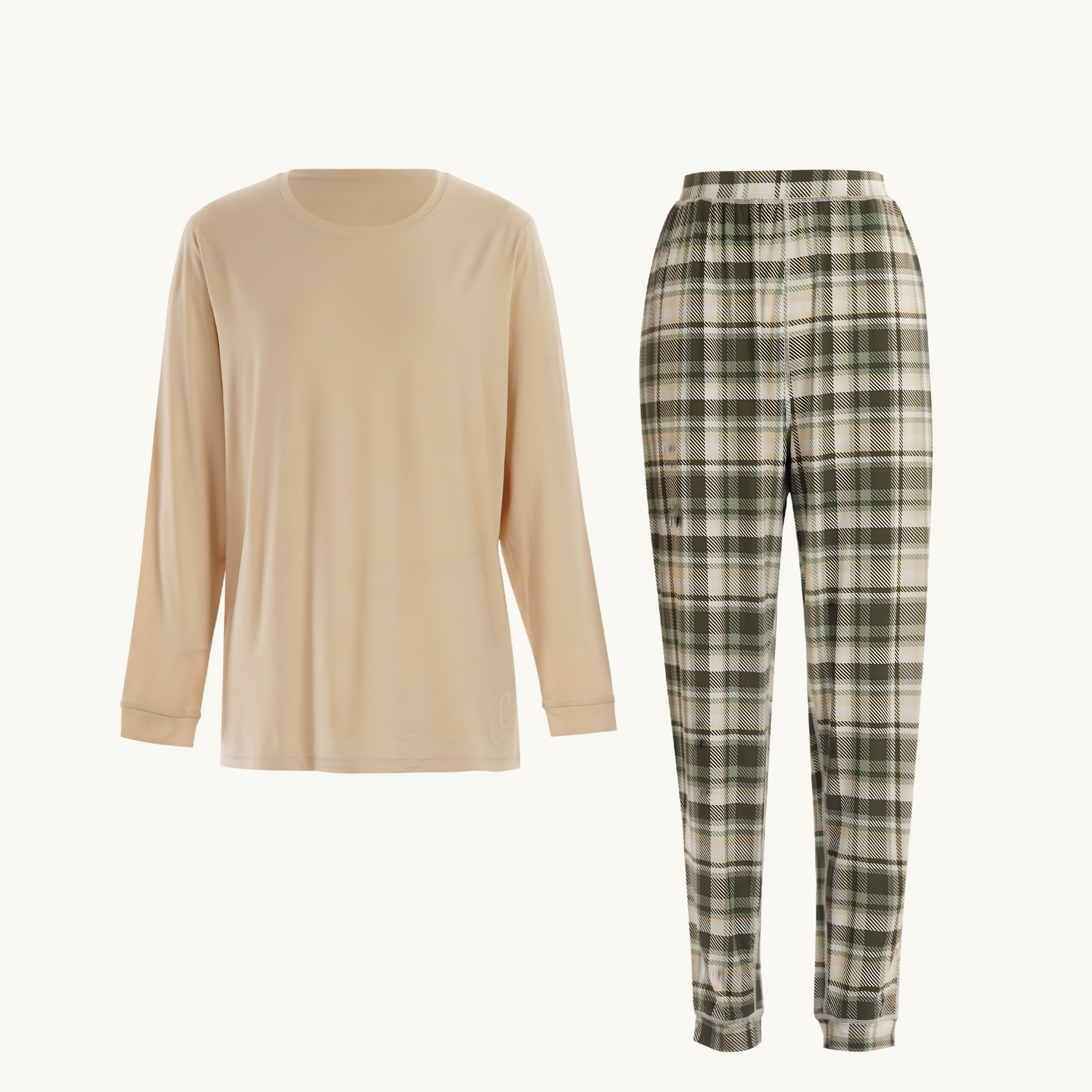 Adult Long Set - Evergreen Plaid