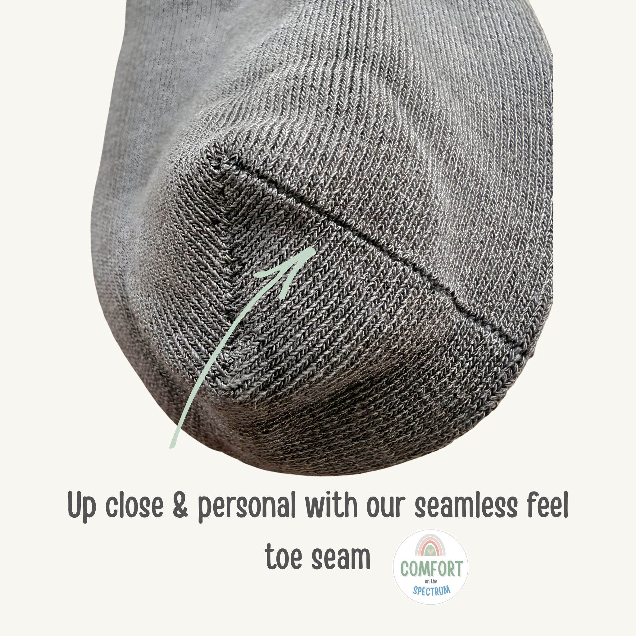 Adult Classic Soothe Step™ Sensory Socks - Grey