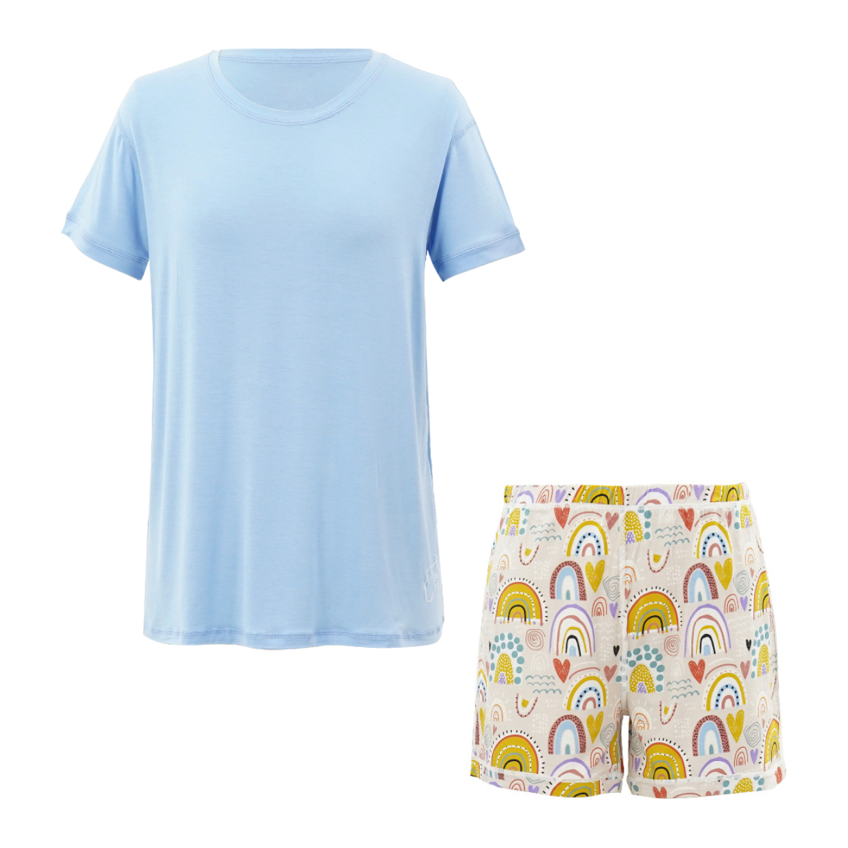 Rainbow short set- pajama short sets - comfort on the spectrum