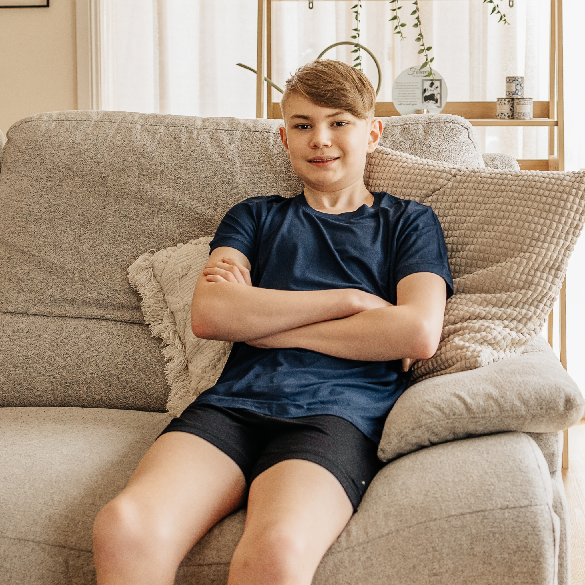 T-shirt (Kids)-Sensory Friendly Clothing-Comfort on the Spectrum-Navy-14-Comfort on the Spectrum