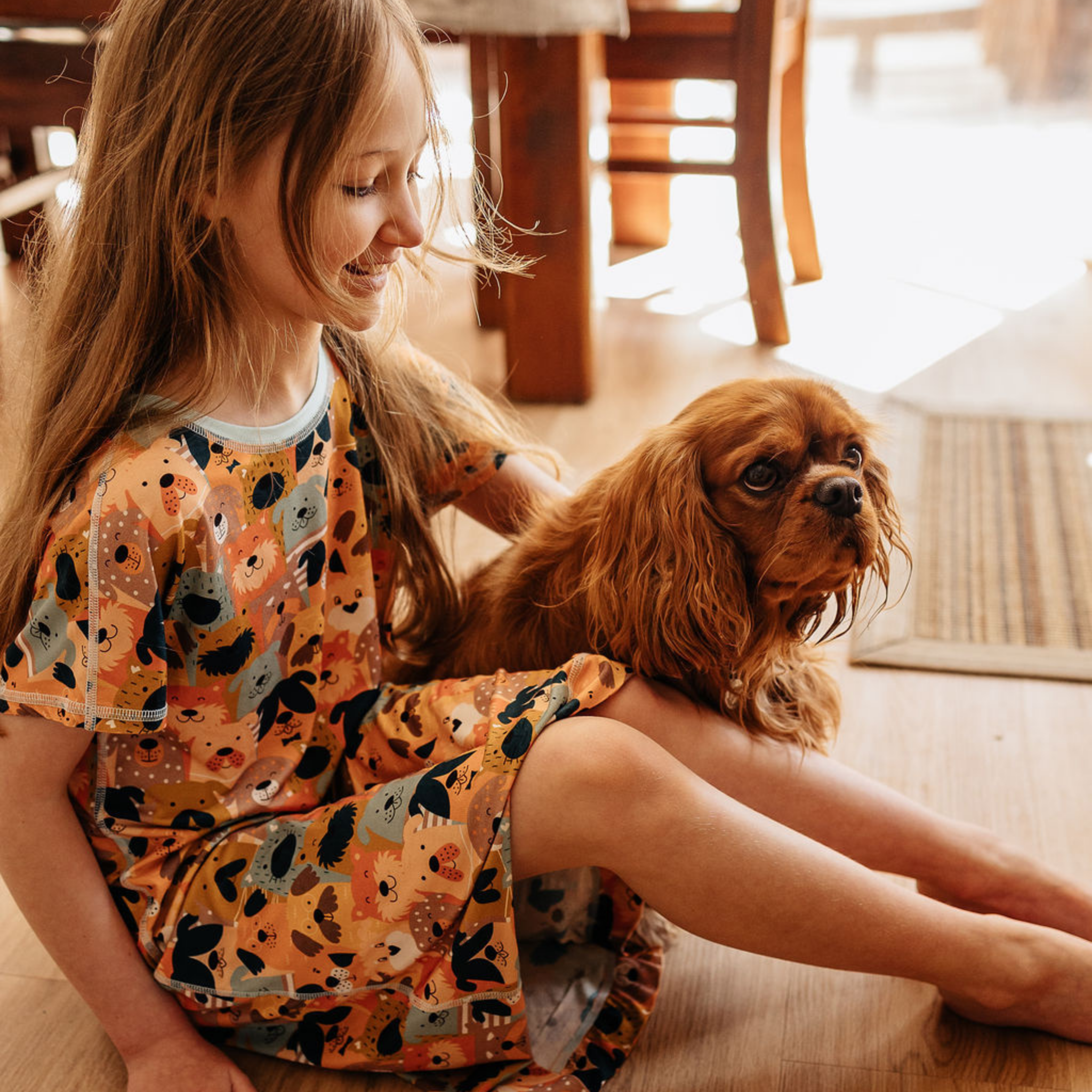 Nightdress (Kids)-Nightdress - Sensory Friendly-Comfort on the Spectrum-Puppy Paws-6-Comfort on the Spectrum
