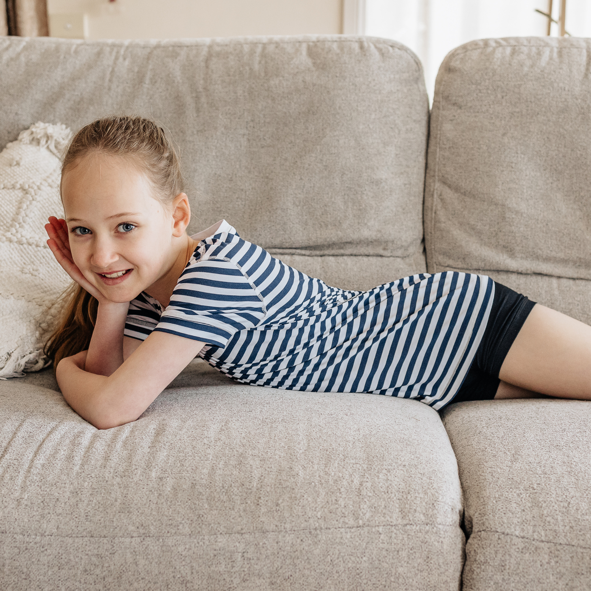 T-shirt (Kids)-Sensory Friendly Clothing-Comfort on the Spectrum-Stripe-8-Comfort on the Spectrum