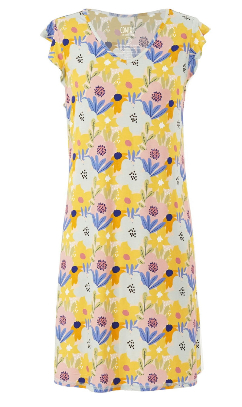 Product Photo of Summertime Bloom - Sleeveless Ladies Nighties Australia from Comfort on the Spectrum.