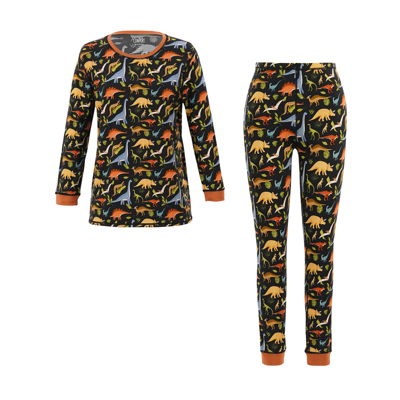 Product image of Jurassic Dreams Long Set - pajamas for teens from Comfort on the Spectrum.