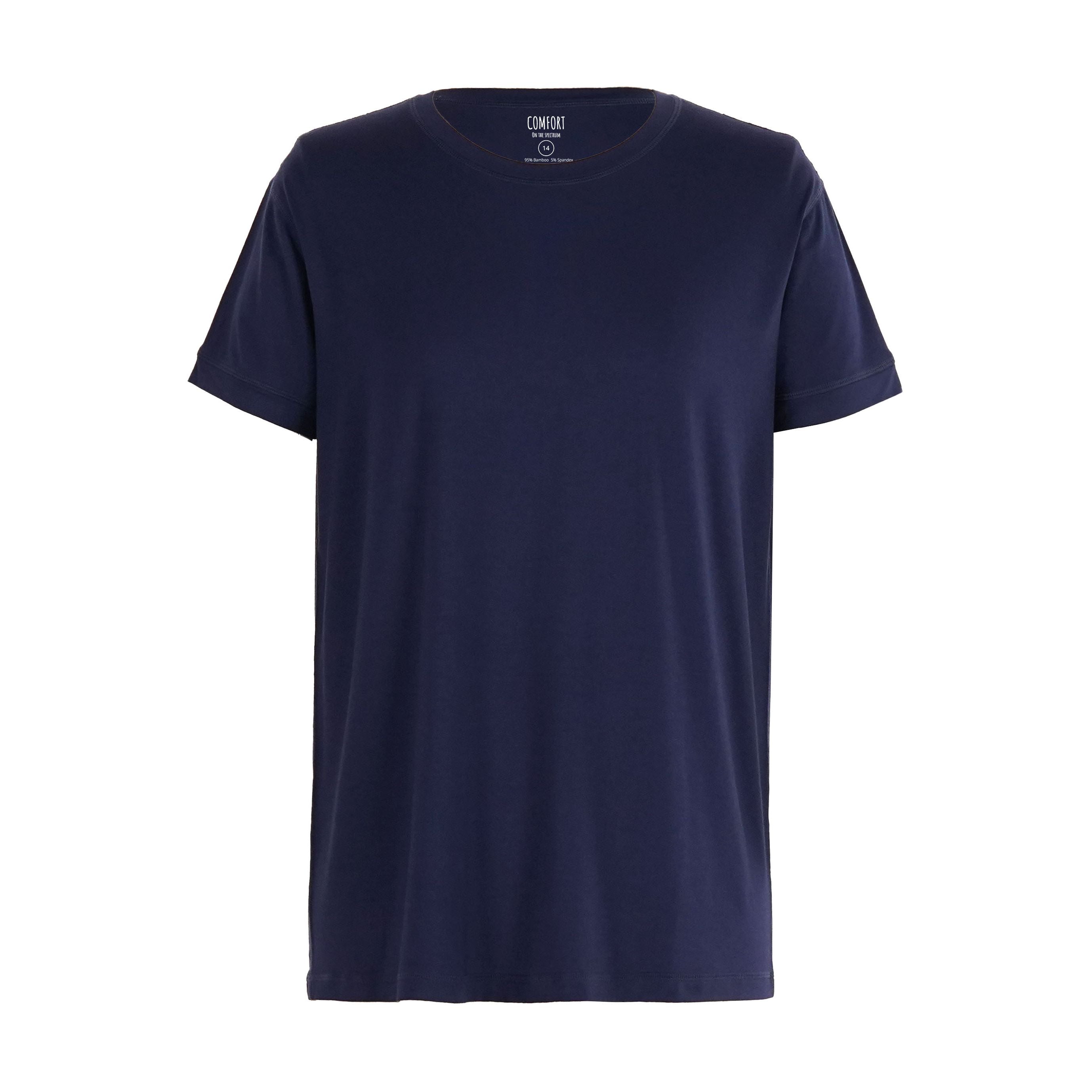T-shirt (Kids)-Sensory Friendly Clothing-Comfort on the Spectrum-Navy-12-Comfort on the Spectrum