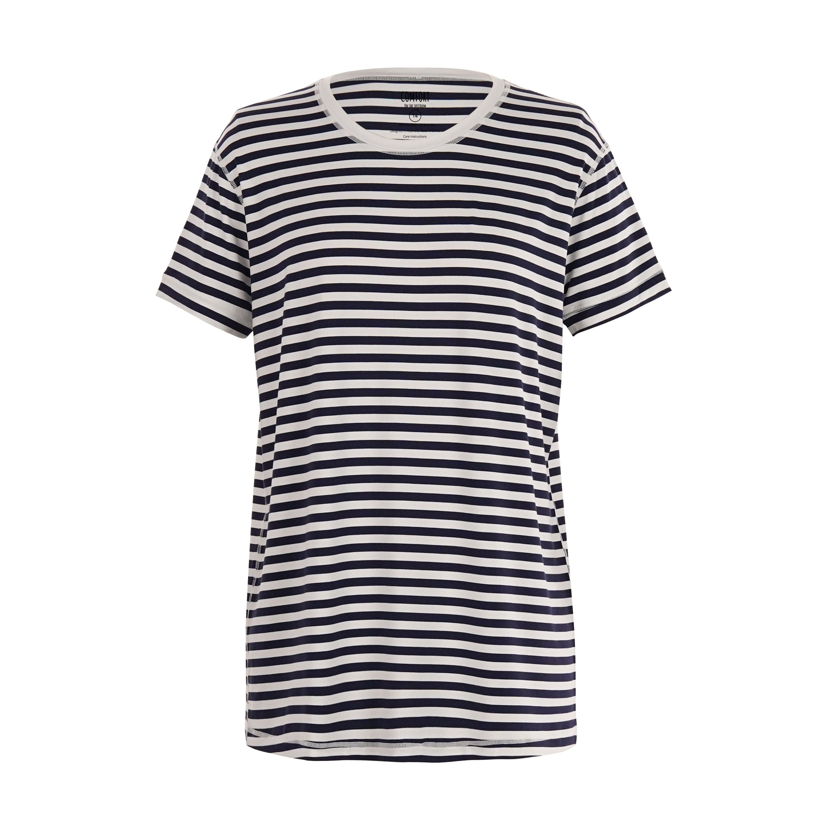 T-shirt (Kids)-Sensory Friendly Clothing-Comfort on the Spectrum-Stripe-12-Comfort on the Spectrum