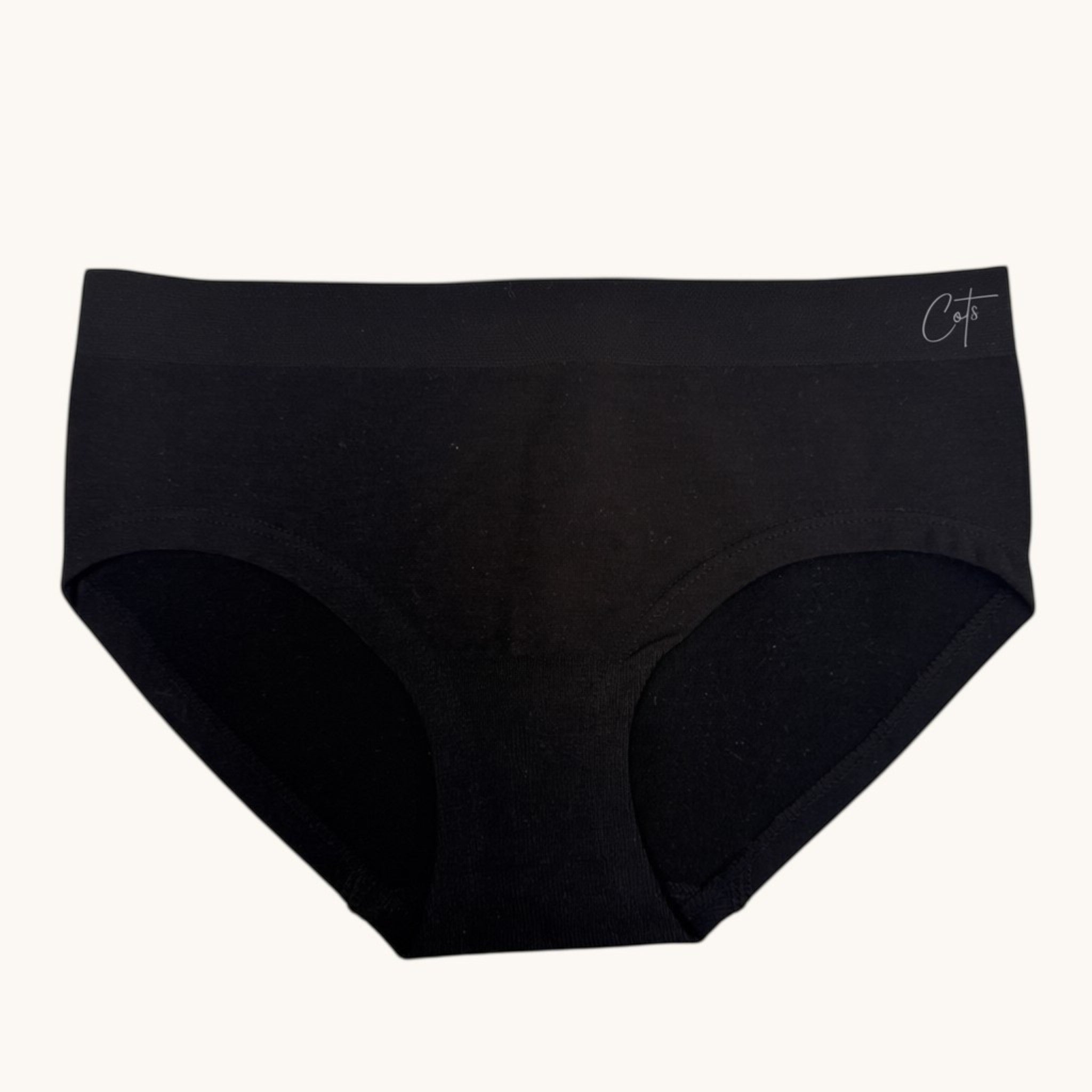 Comfort on the Spectrum black seamless modal briefs for kids, OEKO-TEX certified for sensitive skin.