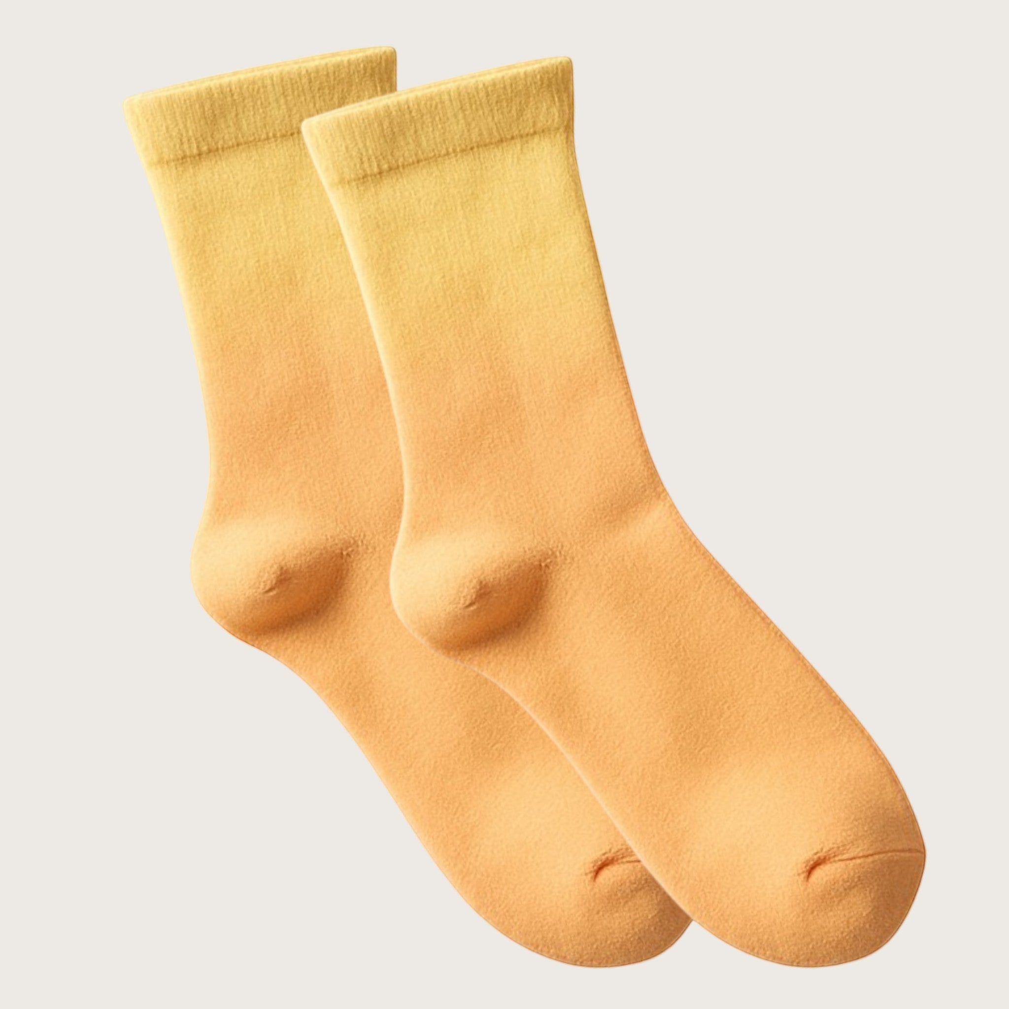 Comfort on the Spectrum Kids Sweet Step Sensory Socks - Tropical Twist, quarter-length, bamboo blend, ombre yellow to orange, seamless toe.