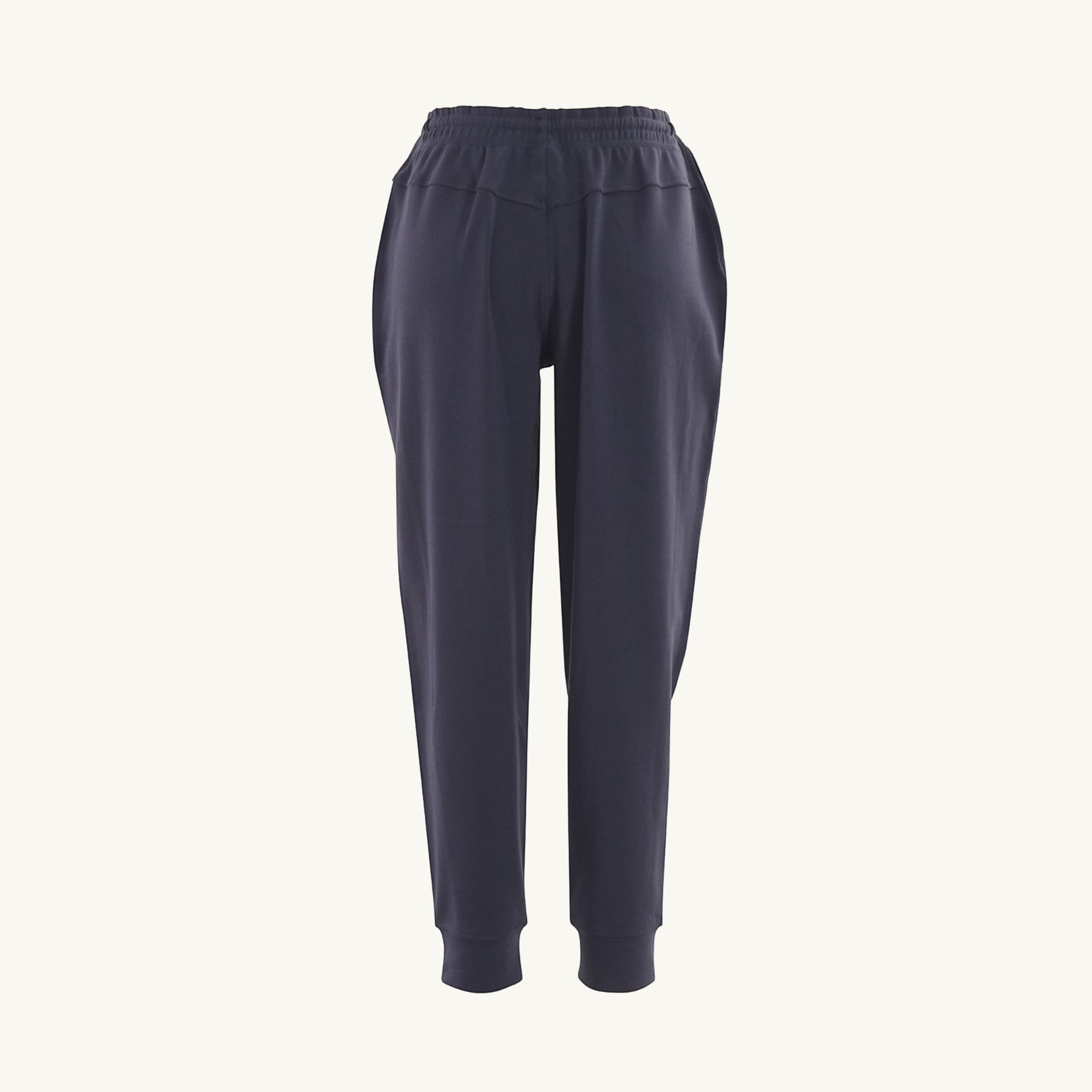 Comfort on the Spectrum navy blue kids tracksuit pants made from soft bamboo/cotton blend with flat seams and elastic waistband.