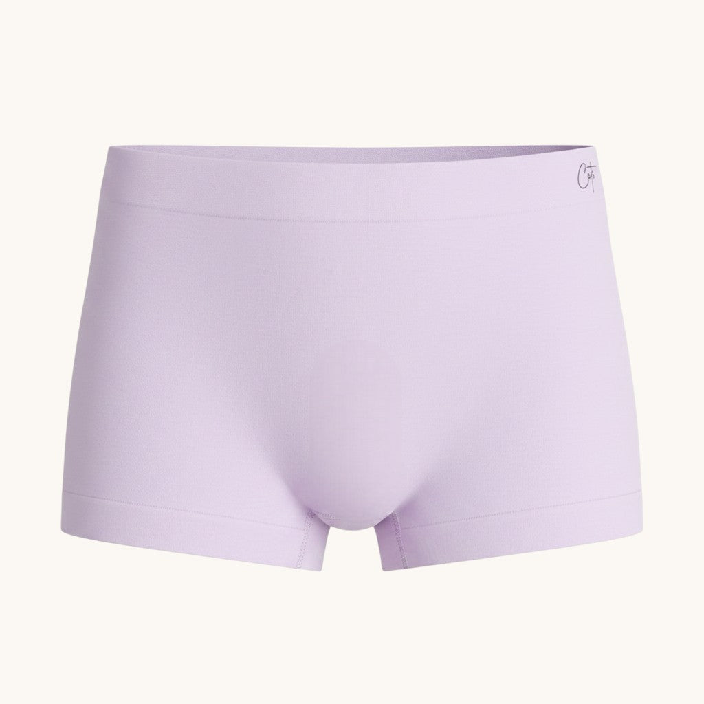 Comfort on the Spectrum lilac seamless shorty briefs made from soft, breathable Lenzing™ Modal fabric for kids.