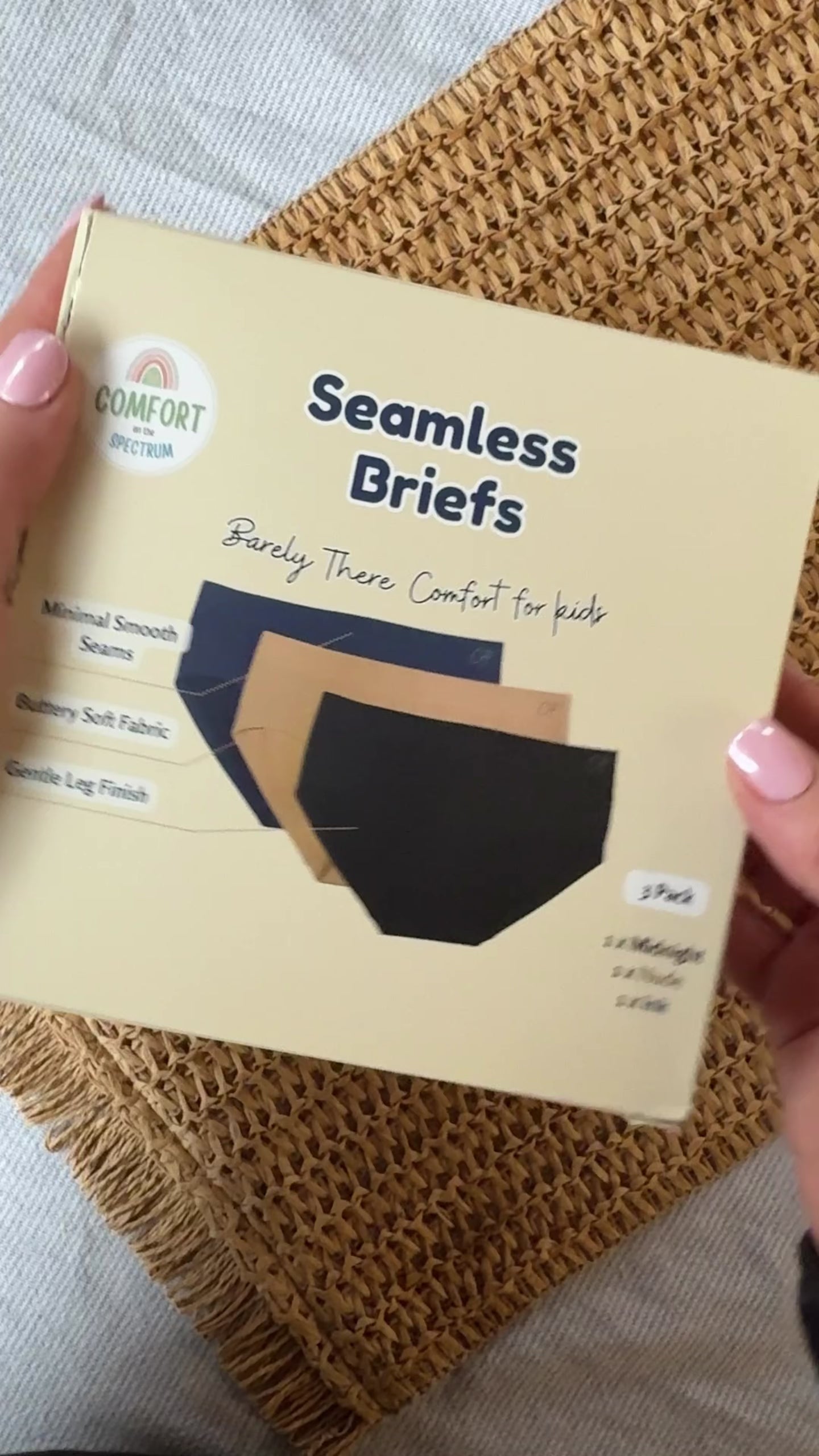 Kids Sensory Underwear Seamless Briefs for Girls