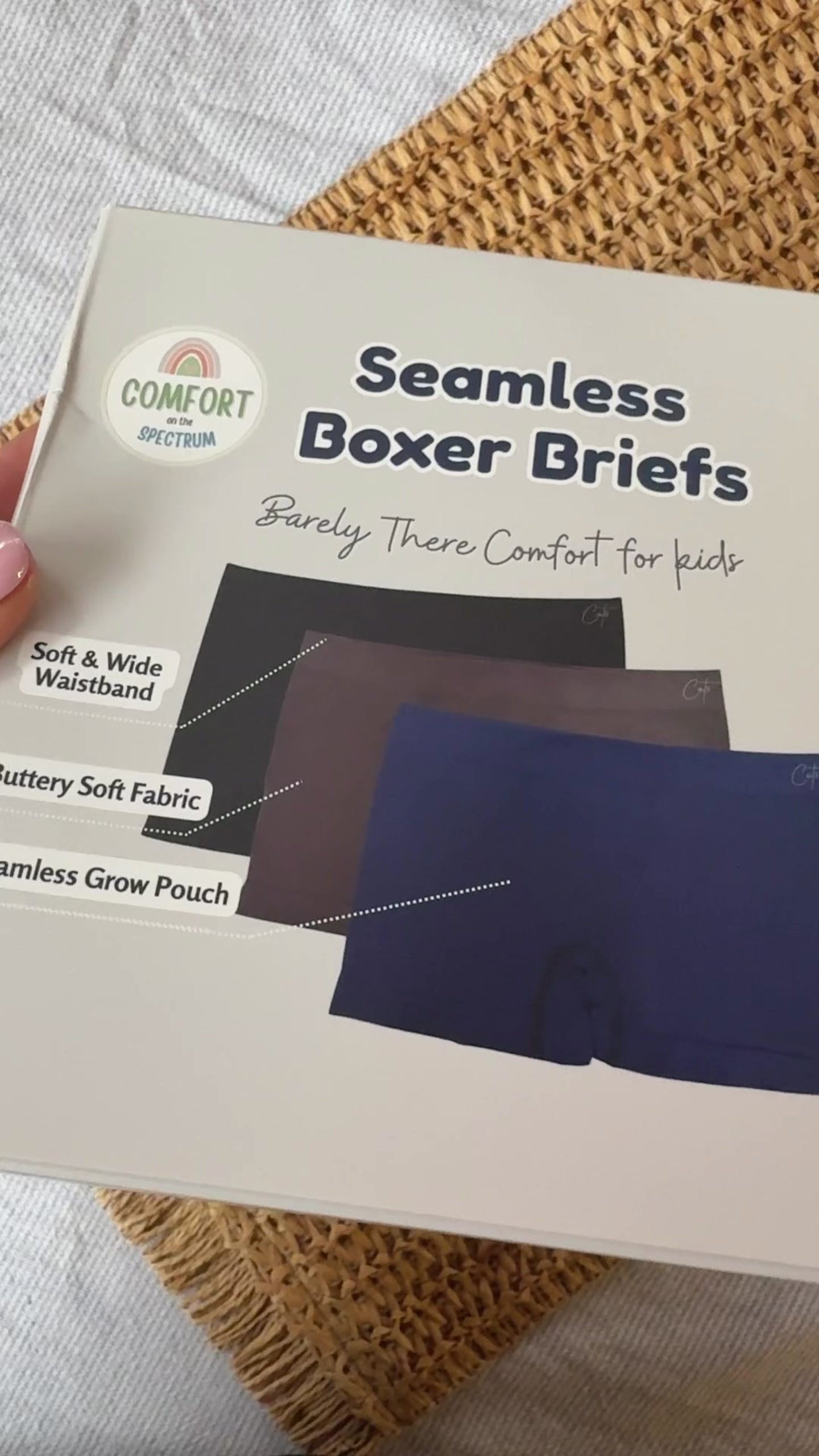 Kids Skinsense Seamless Boxer Briefs